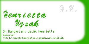 henrietta uzsak business card